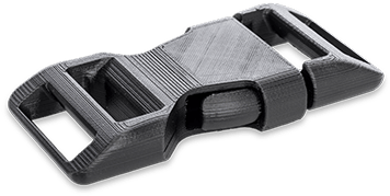 3d Printed Buckle - 3 D Printed Nylon (373x324), Png Download
