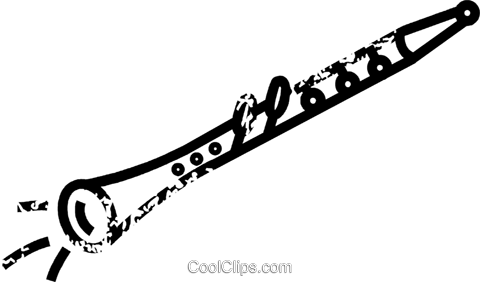 Clarinet Royalty Free Vector Clip Art Illustration - Transparent Clarinet Background (480x282), Png Download