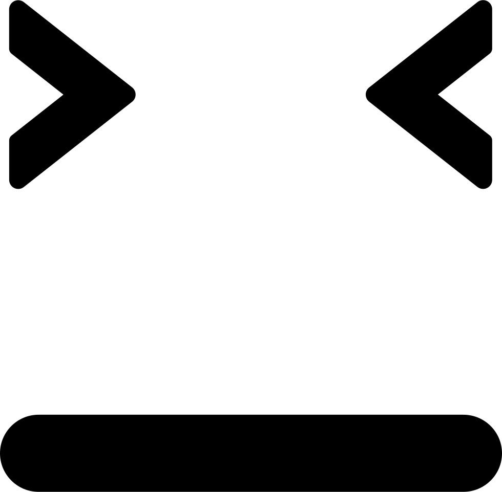Emoticon Square Face With Closed Eyes And Straight - Emoticones El Linea Recta (980x962), Png Download