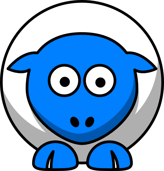 Original Png Clip Art File Sheep Looking Straight White (576x600), Png Download