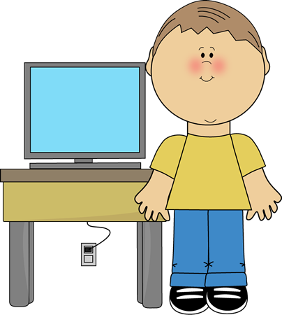 Computer Clipart For Kid Png - Classroom Computer Clipart (404x450), Png Download