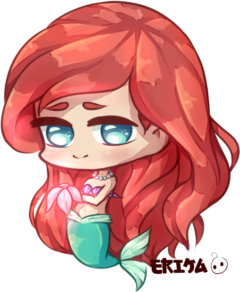 Kawaii Mermaid By Dessineka Kawaii Mermaid By Dessineka - Kawaii Mermaid (779x944), Png Download