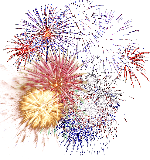 Vacaciones - Fire Works Png Gif (508x526), Png Download