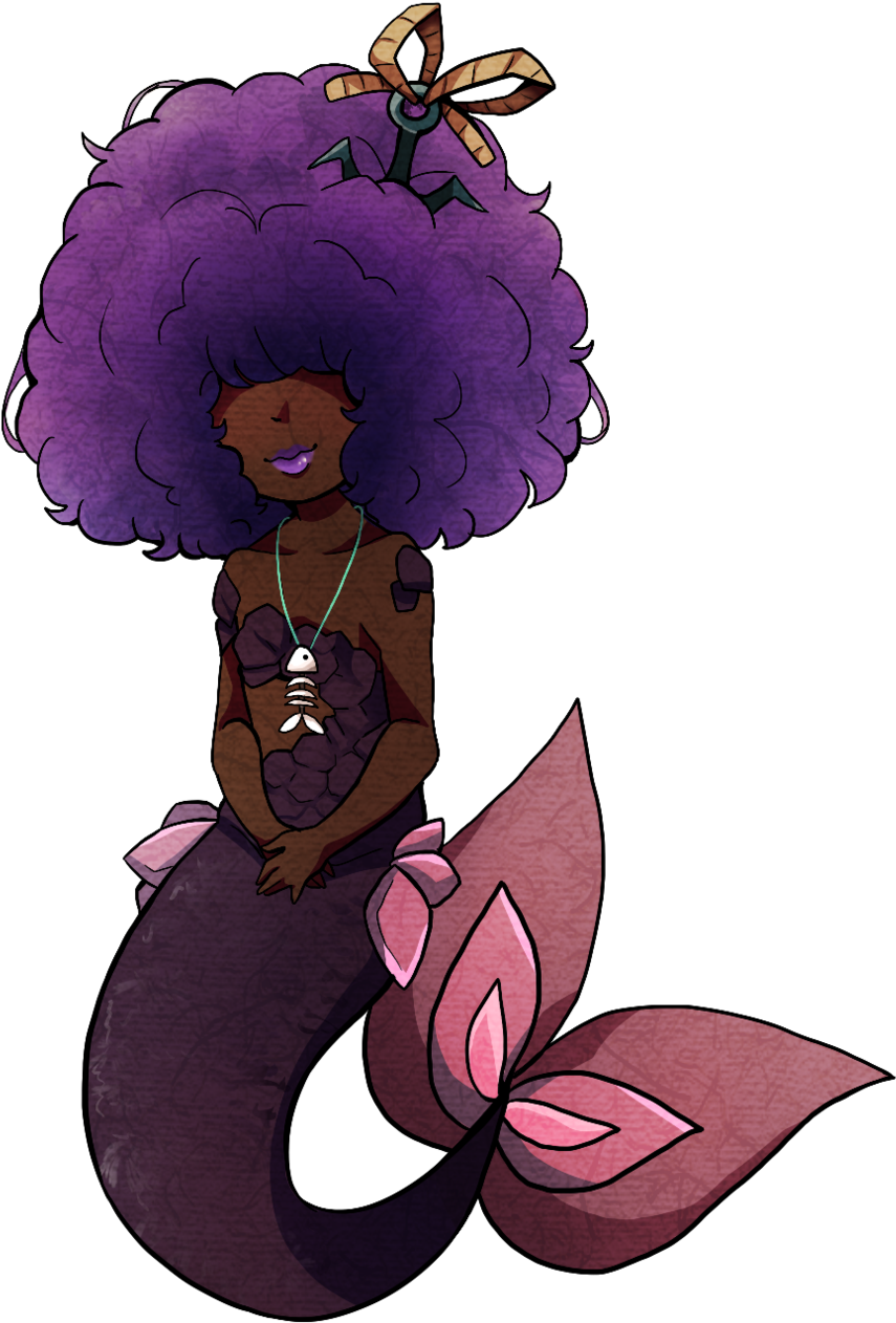 Black Women Art At Kema O By - Mermaid (1024x1364), Png Download