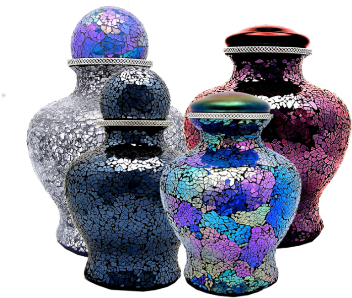 Glass Reflections Cremation Urn - Glass Mosaic Ashes Urn (699x700), Png Download