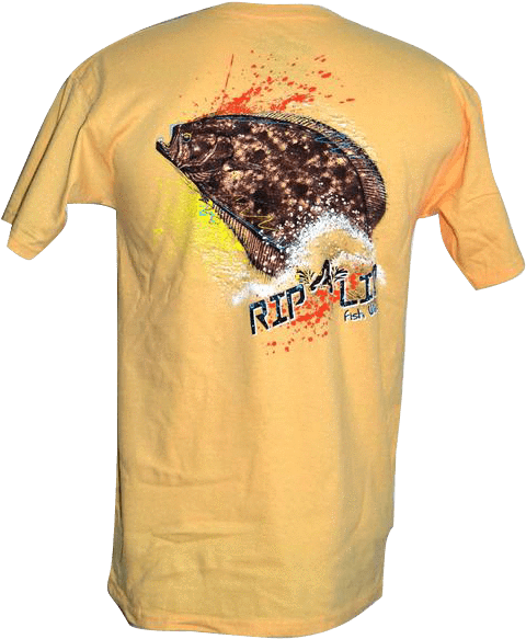 Flounder Rip A Lip Short Sleeve T-shirt Squash - Flounder T Shirt (600x600), Png Download