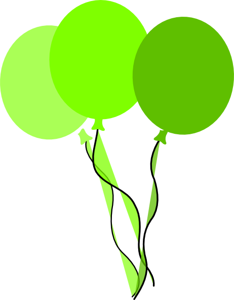 Pink Balloons Clipart - Green Birthday Cake Clipart (462x592), Png Download