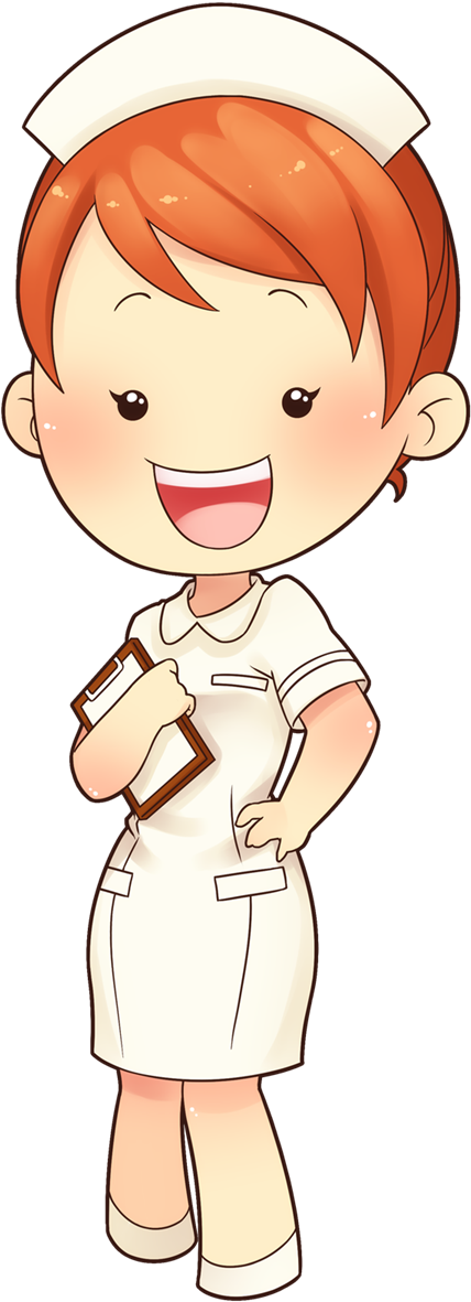 Nurse Clipart Cute Pencil And In Color Nurse Clipart - Nurse Clipart Cute (600x1301), Png Download