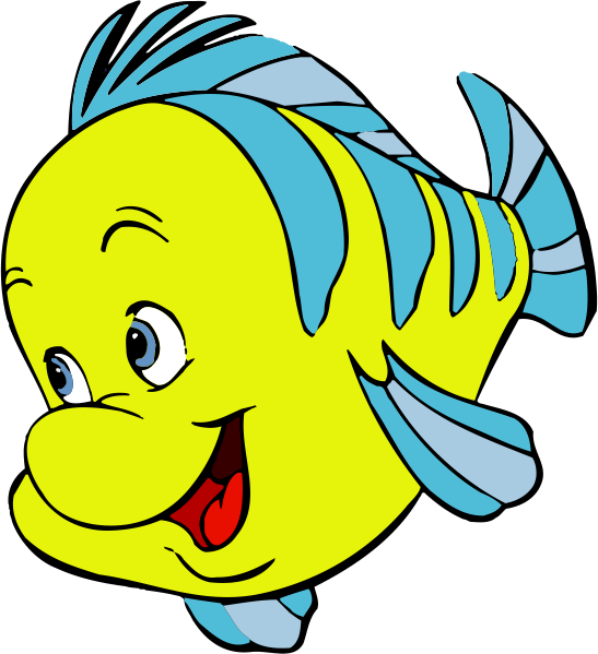 Flounder Character - Flounder Little Mermaid (547x599), Png Download