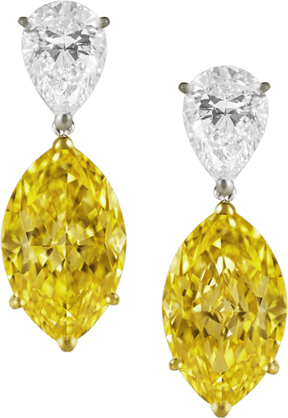 Download Fancy Vivid Yellow Diamond Earrings Yellow Diamond Earrings