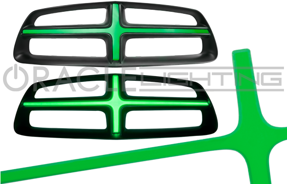 2011-2014 Dodge Charger Oracle Illuminated Grill Crosshairs (560x373), Png Download