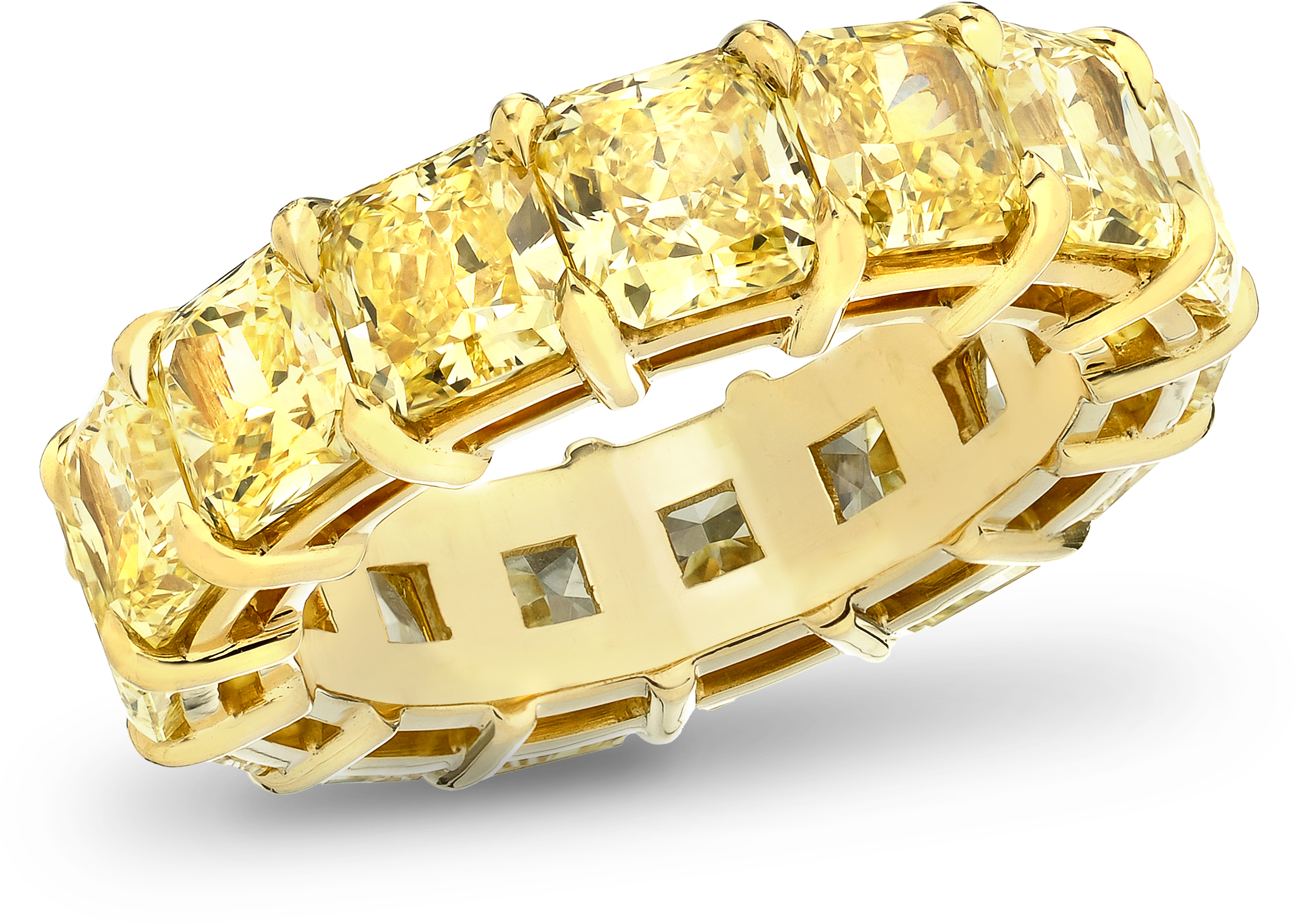 Radiant Fancy Yellow Diamond Band - Bling-bling (3000x3000), Png Download
