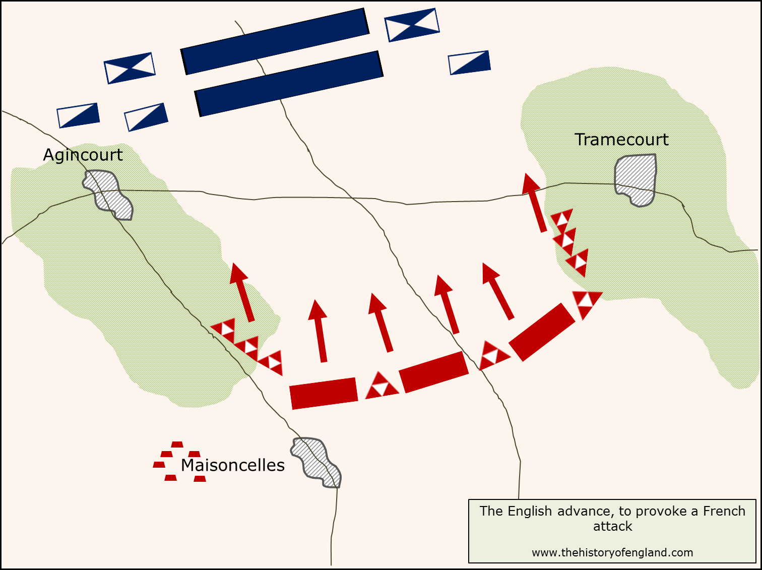 Important Foothold In The - Map Of The Battle Of Agincourt (1512x1131), Png Download