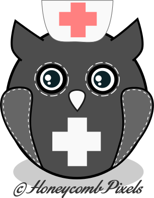 Owls Dentist, Nurse, Radiologist - Owl Nurse Png (306x393), Png Download