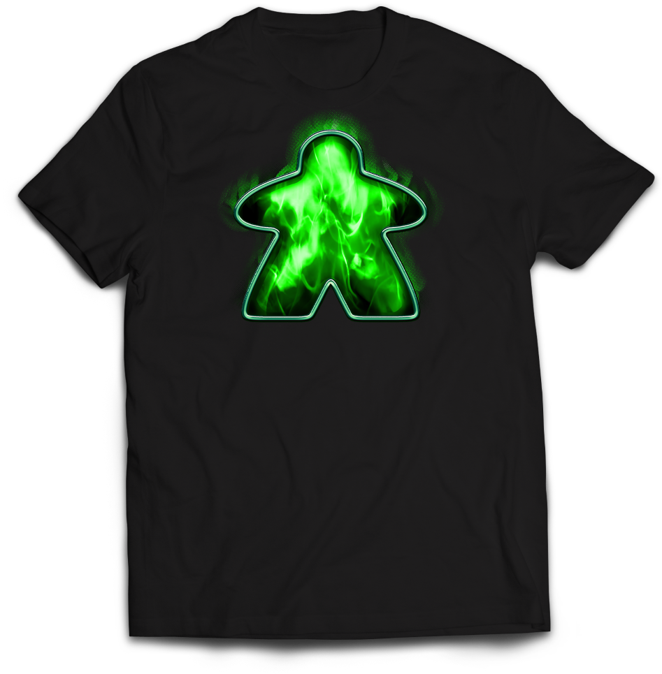 Green Fire Meeple - Topszn Shirt (1440x1080), Png Download