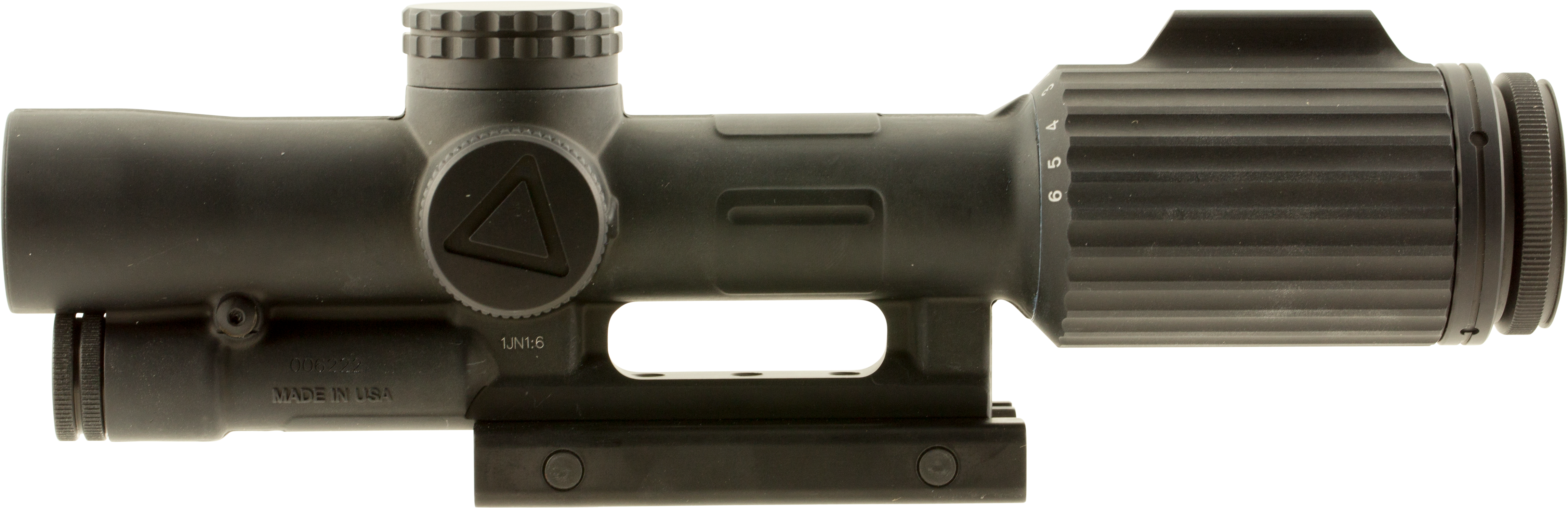 Trijicon 1600038 Vcog 1 6x 24mm Obj 95 - Trijicon Vcog 1-6x24 Green Segmented Circle/crosshair (4940x1662), Png Download
