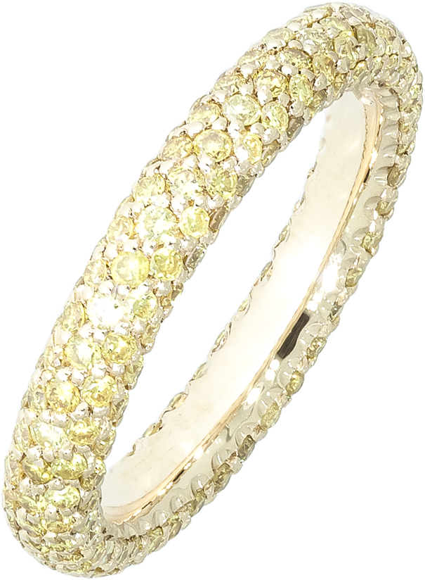 Yellow Diamond Wedding Band - Shapur Mozaffarian Fine Jewelry (900x900), Png Download