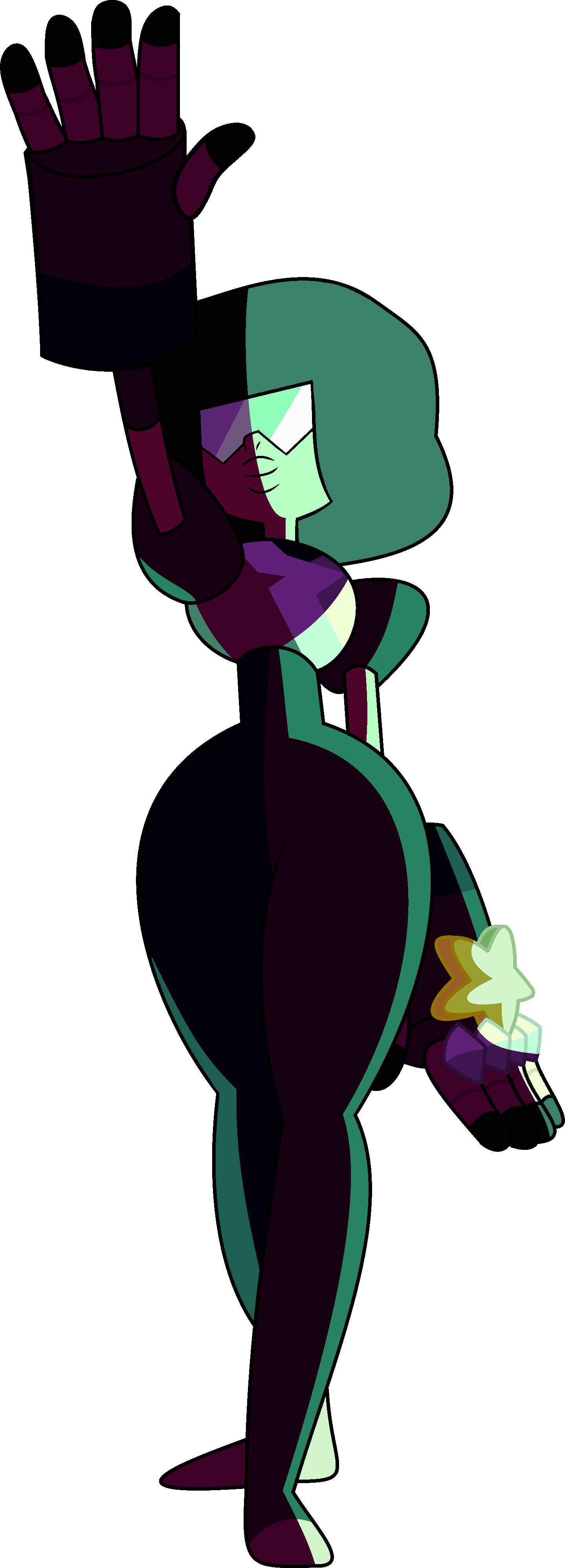 Garnet Green Fire Palette - Imagenes De Garnet Steven Universe (1438x3990), Png Download