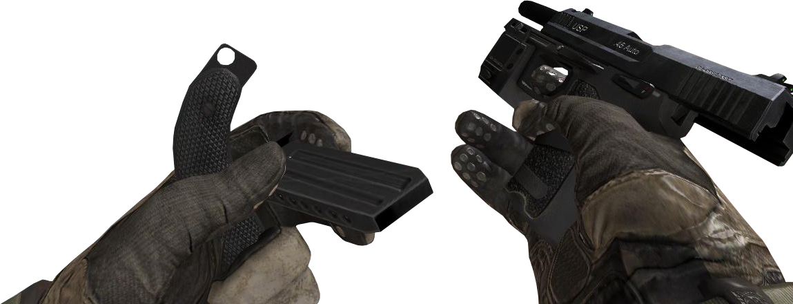 45 Tactical Knife Reloading Mw2 - Modern Warfare 2 Usp (1149x440), Png Download