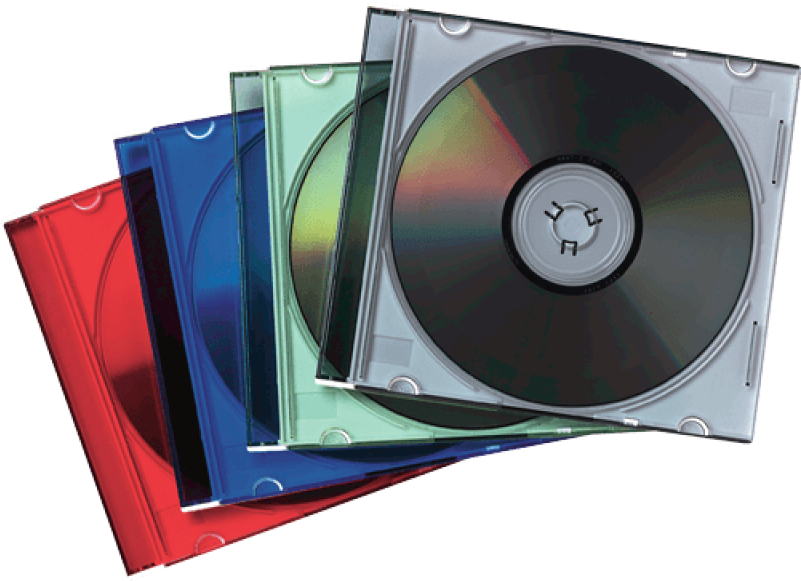 Fellowes Slim Jewel Case 25pk - Cd Color Jewel Cases (800x800), Png Download