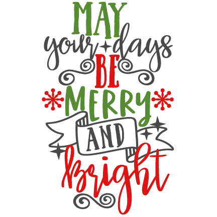 Png Transparent Library Bright Phrase Svg Scrapbook - Merry And Bright Svg (432x432), Png Download