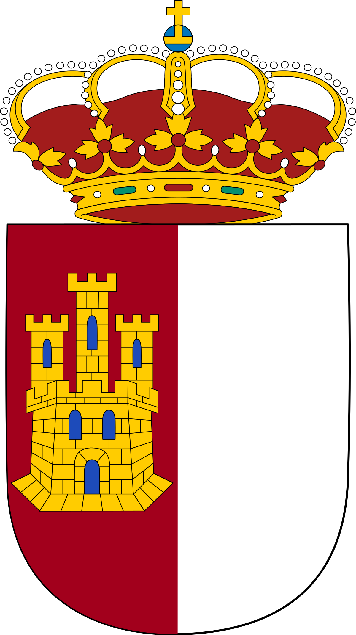 Bandera Y Escudo De Castilla La Mancha (1200x2135), Png Download