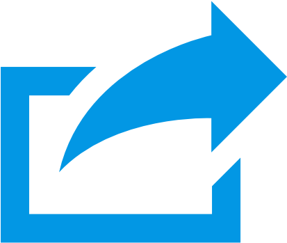 Free Add-ons With Every Domain Name - Share Icon Png Blue (412x412), Png Download