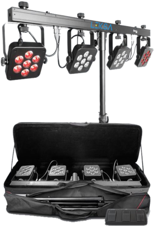 Dj Lighting Kit - Chauvet Dj 4bar Tri Usb Wash Lighting Kit (362x500), Png Download