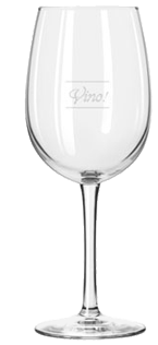 Libbey Decorated 16 Oz Vina -libbey - Black And White Wine Glass (376x338), Png Download
