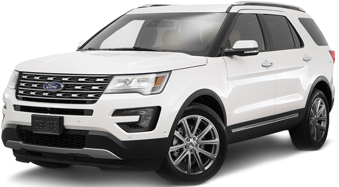 Carro - White Ford Explorer 2017 (800x390), Png Download