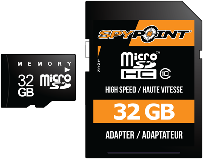 Spypoint 32gb Memory Card With High-speed Microsd Card (400x314), Png Download