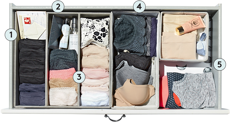Organized Lingerie Drawer - Eye Shadow (822x552), Png Download