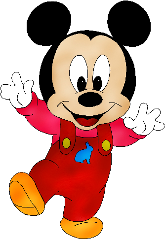 Mickey Mouse Disney Clipart - Baby Mickey Mouse Red (500x500), Png Download