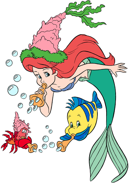 Minnie Mouse Clipart Mermaid - Disney Png New Year (425x602), Png Download