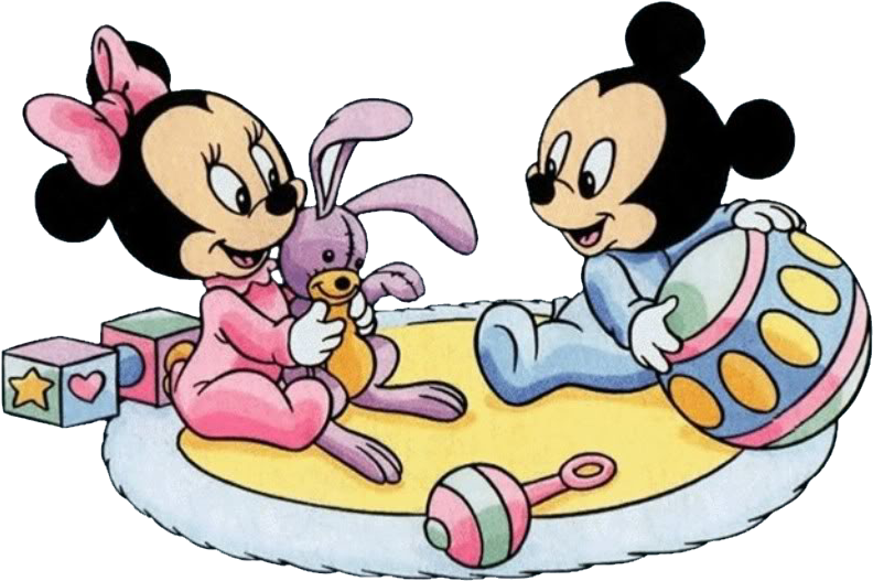 Amd Clipart Minnie Mouse - Mickey E Minnie Baby (811x547), Png Download
