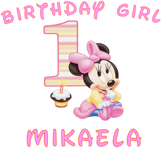Baby Girl First Birthday Clipart ✓ All About Clipart - Baby Minnie Mouse 1 (806x639), Png Download