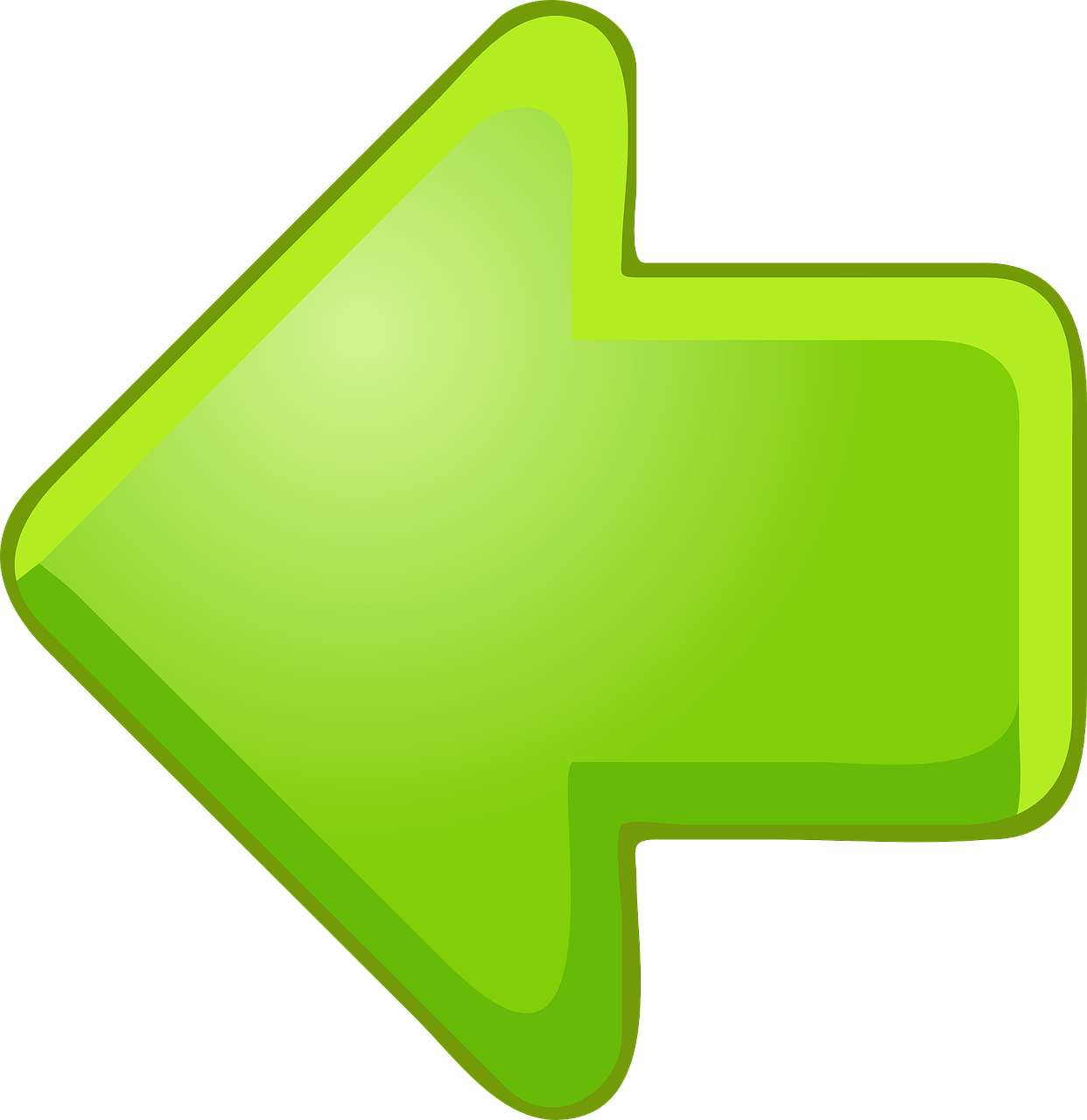 Left Arrow Green Clipper - Green Arrow Clipart (582x599), Png Download