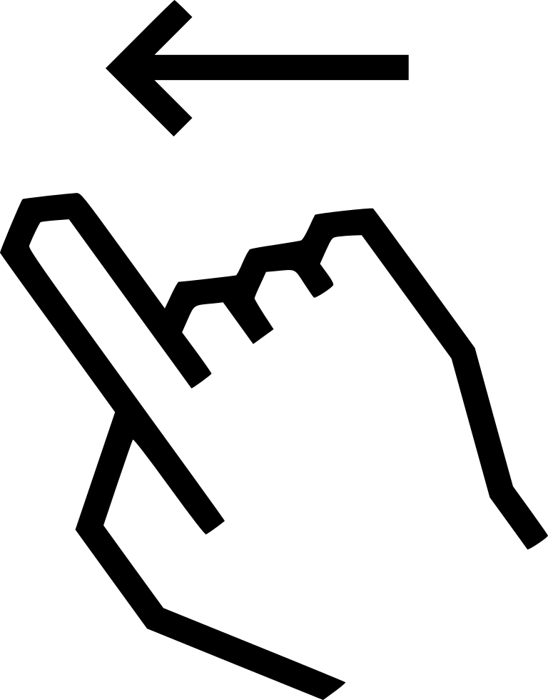 Swipe Left Arrow (768x980), Png Download