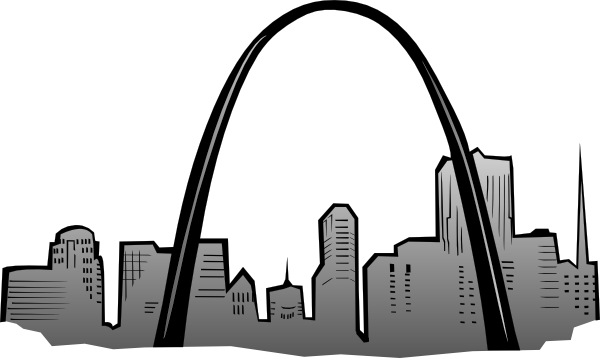 Arch Stl Mo Clip Art - Gateway Arch Clip Art (600x358), Png Download