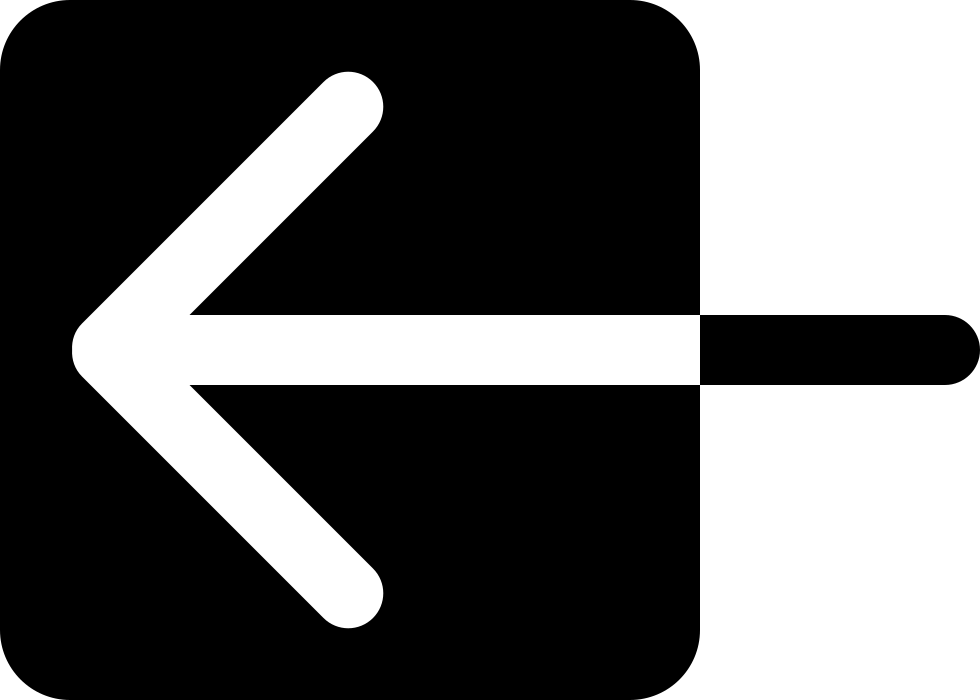 Left Arrow And Black Square Symbol Svg Png Icon Free - Arrow (980x700), Png Download