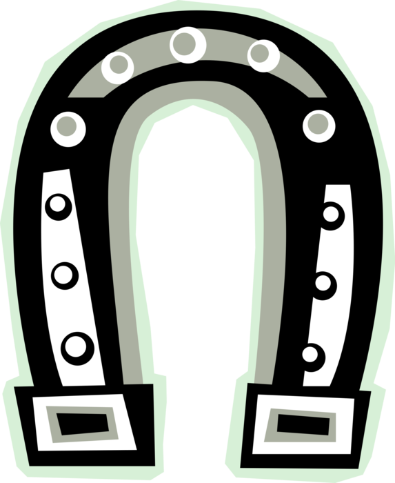Vector Illustration Of Lucky Horseshoe Good Luck Protective - Cluedo (573x700), Png Download