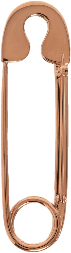Bronze Coloured Safety Pin - Big Safety Pin Brooch (960x1153), Png Download
