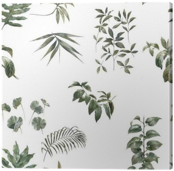 Watercolor Illustration Of Leaf, Seamless Pattern On - Watercolor Painting (400x400), Png Download