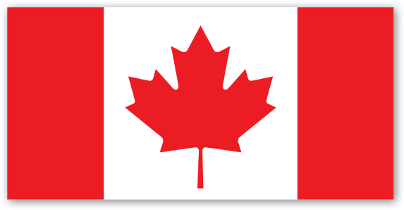 Canada Flag Sticker - Canada Flag With Name (600x330), Png Download