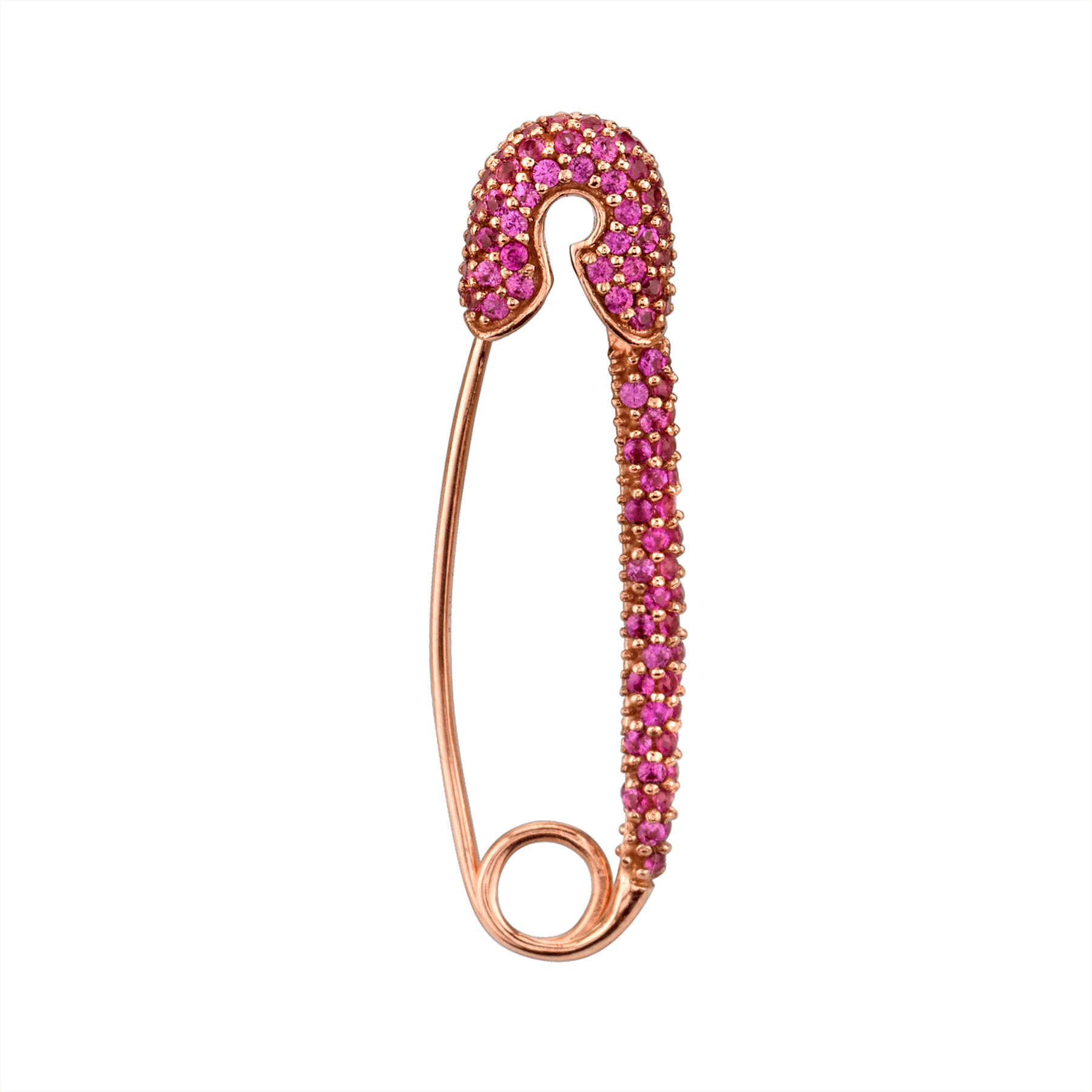 Large Ruby Safety Pin Earring - Safety Pin (1800x1800), Png Download
