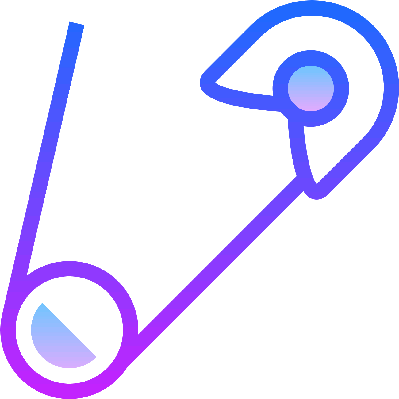 Safety Pin Icon - Circle (1600x1600), Png Download