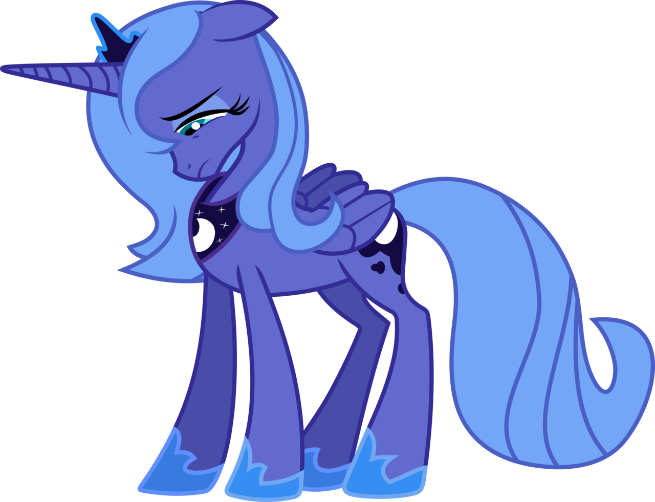 Frownfactory, Crown, Cutie Mark, Female, Friendship - Pony Friendship Is Magic Luna (1280x981), Png Download