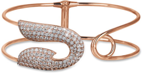 Safety Pin Bracelet - Diamond Safety Pin Bracelet (490x490), Png Download