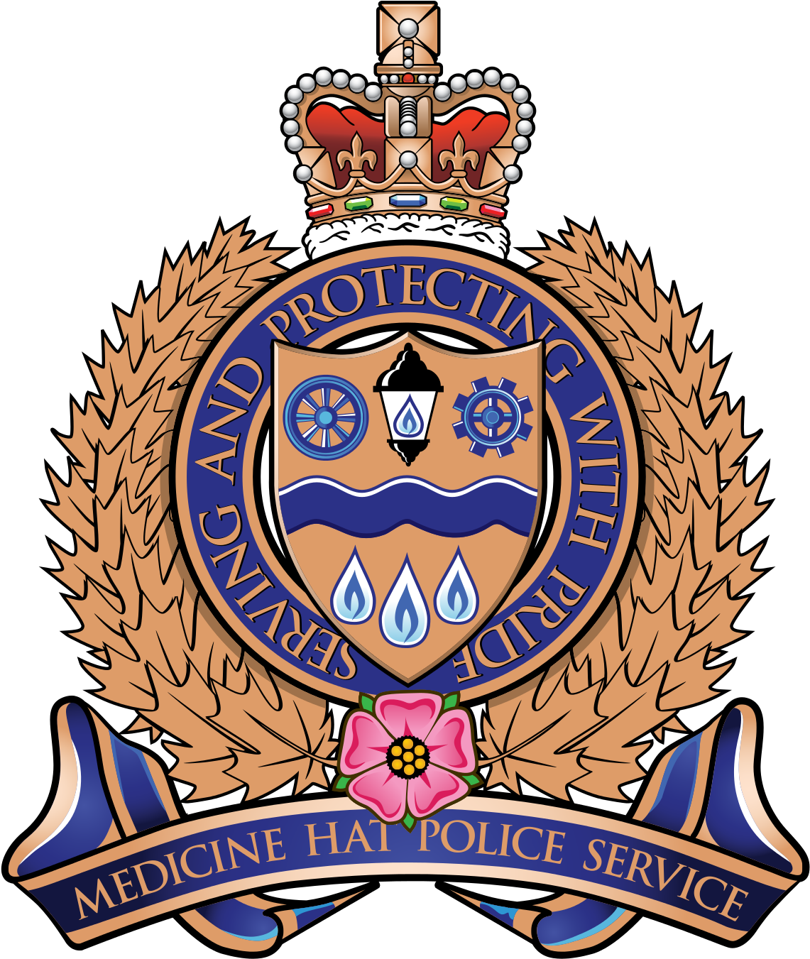 Medicine Hat Police Logo (1200x1408), Png Download