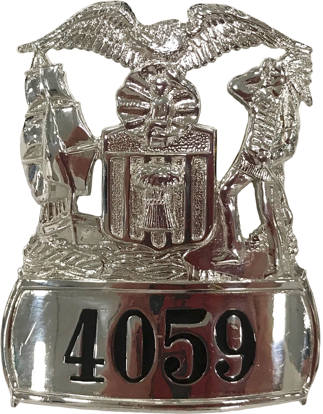 Chicago Police Police Officer Hat Shield - Badge (1058x1356), Png Download